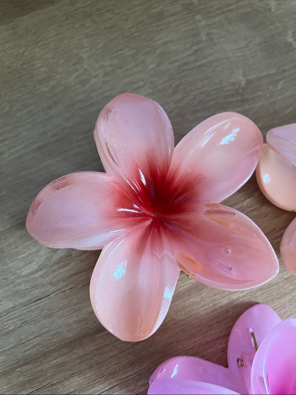 (America eagle only the orange hair clip) 3 flower hair clips - Picture 4 of 4